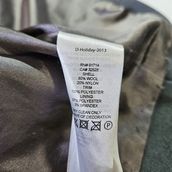 Armani Exchange A|X Gray Faux Fur Collar Wool Blend Coat XS - Picture 8 of 8